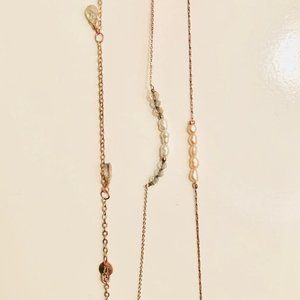 Gold and Pearl Bracelet Trio